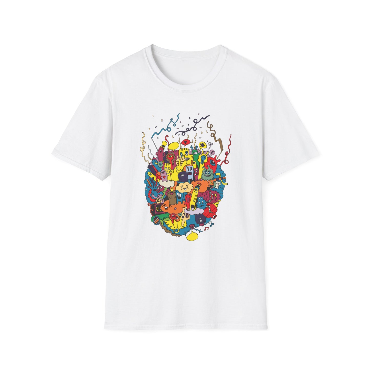 Funny Doodle Collage T-Shirt –  Quirky Style