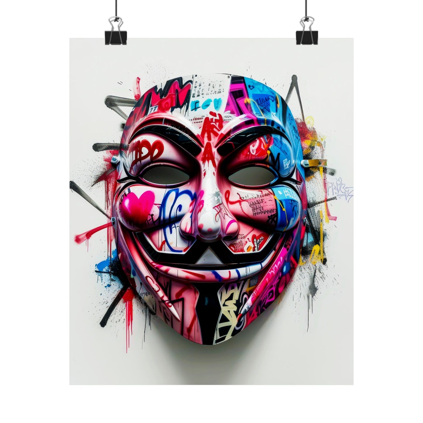 Guy Fawkes Mask - Artpop Urban Graffiti Poster