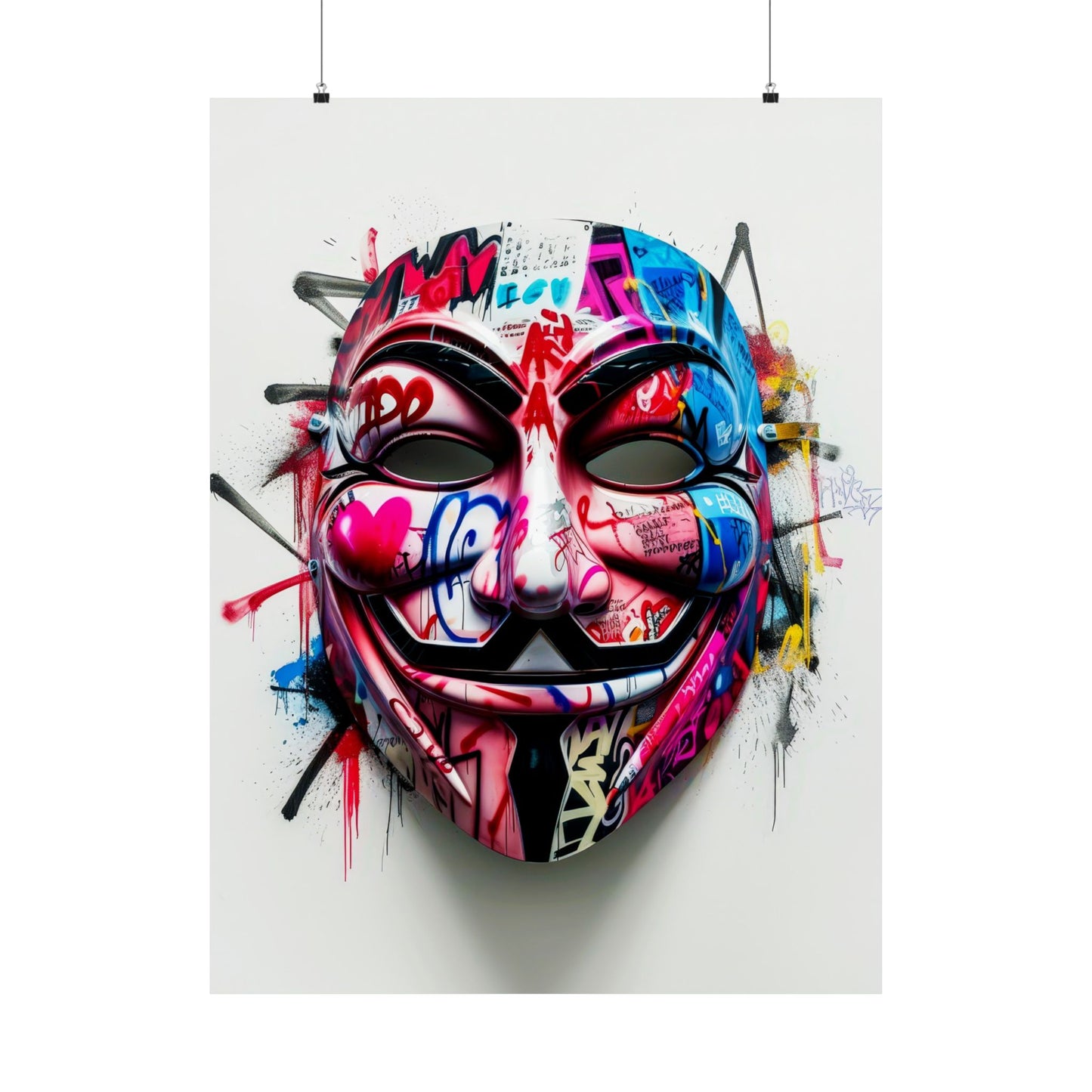 Guy Fawkes Mask - Artpop Urban Graffiti Poster