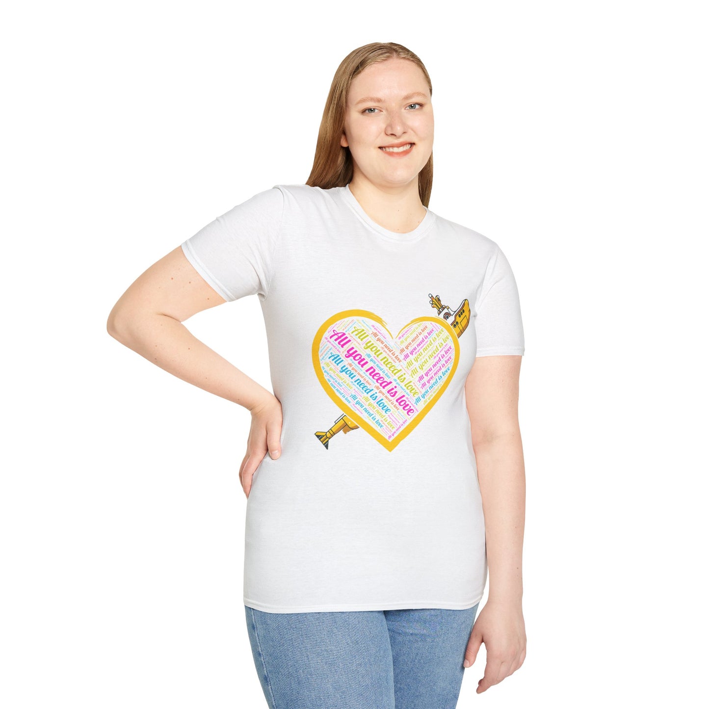 Camiseta inspirada en los Beatles: Todo lo que necesitas es amor