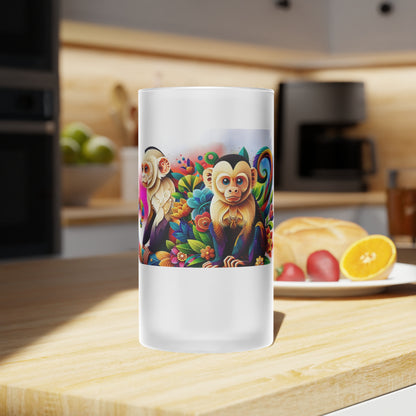 Colorful Jungle Monkey Beer Mug – Tropical Vibes