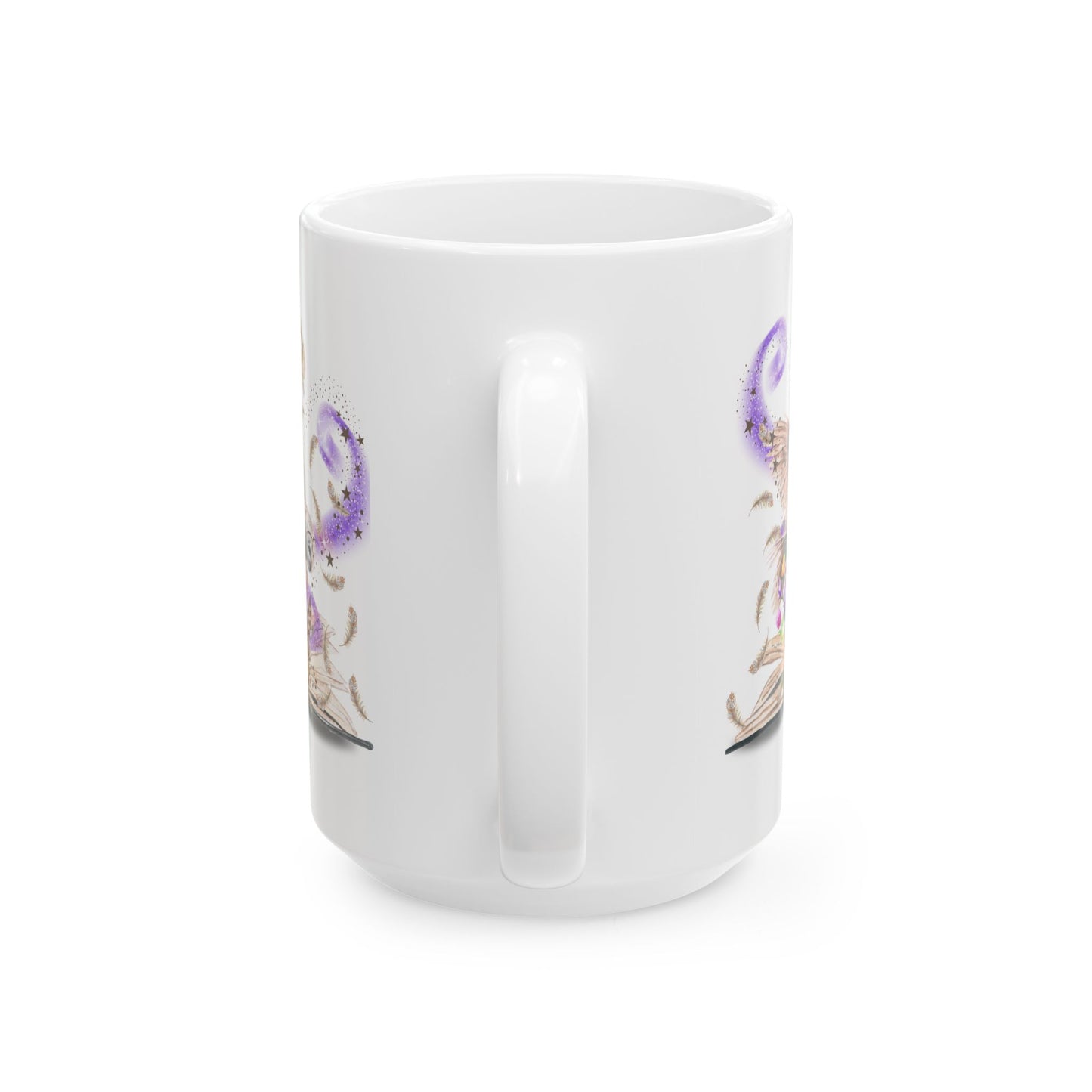 Taza de cerámica para café con búho caprichoso