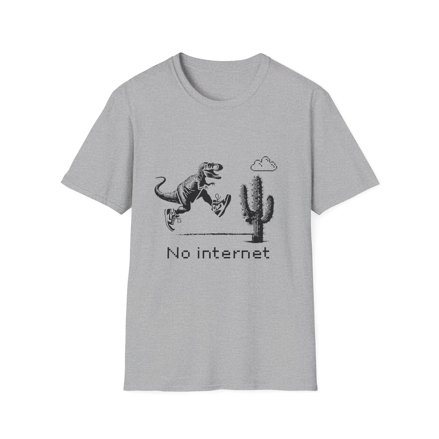 Camiseta sin internet: inspirada en el juego de dinosaurios de Google