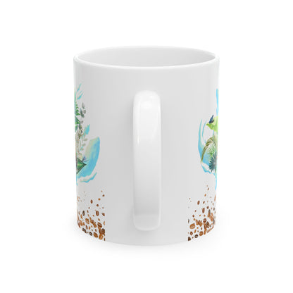 Taza de cerámica con diseño de perezoso zen - Regalo tropical