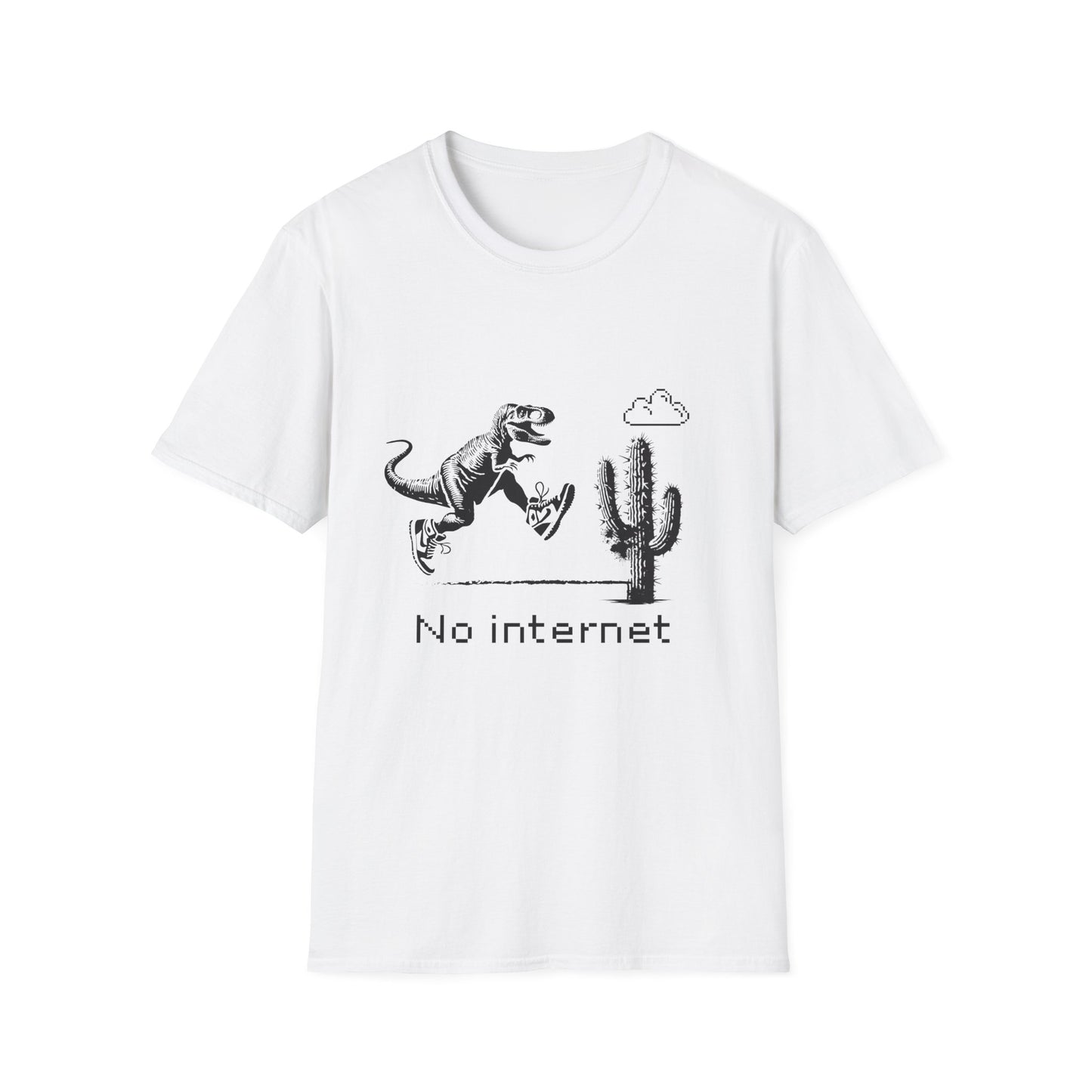 Camiseta sin internet: inspirada en el juego de dinosaurios de Google