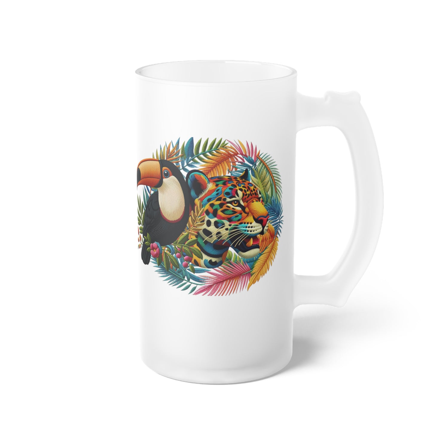 Jaguar & Toucan Beer Mug-  Tropical Vibes