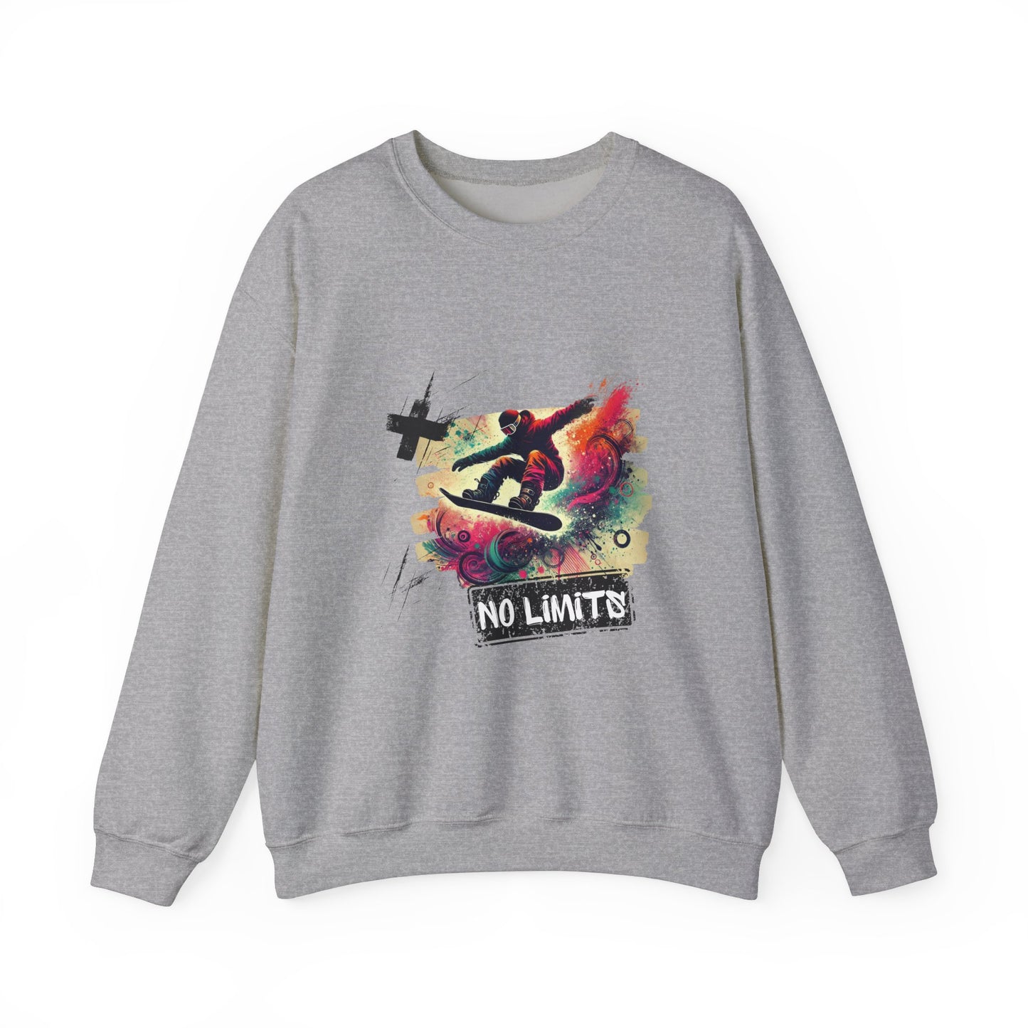 "Snowboard Crewneck Sweatshirt – Unisex for Snow & Extreme Sports"