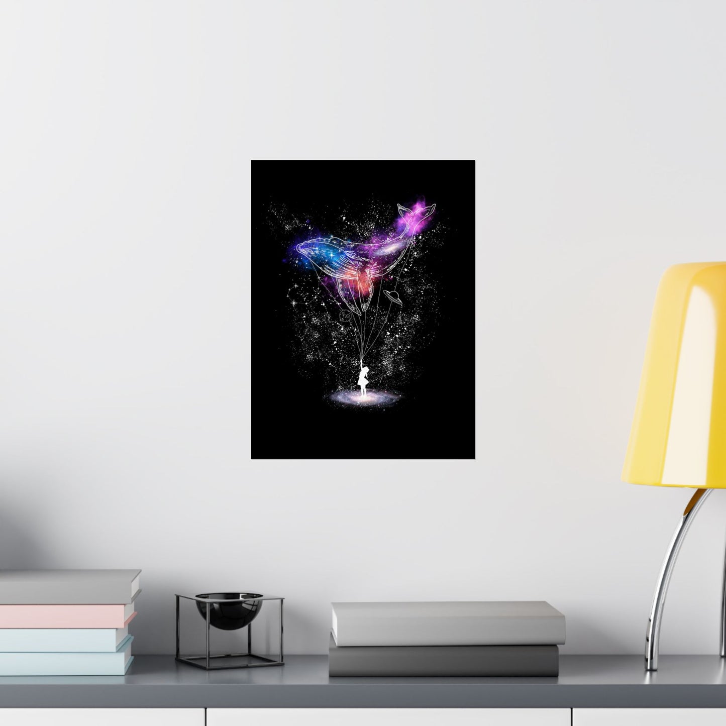 Cosmic Whale Poster – Surreal Art for Home Decor