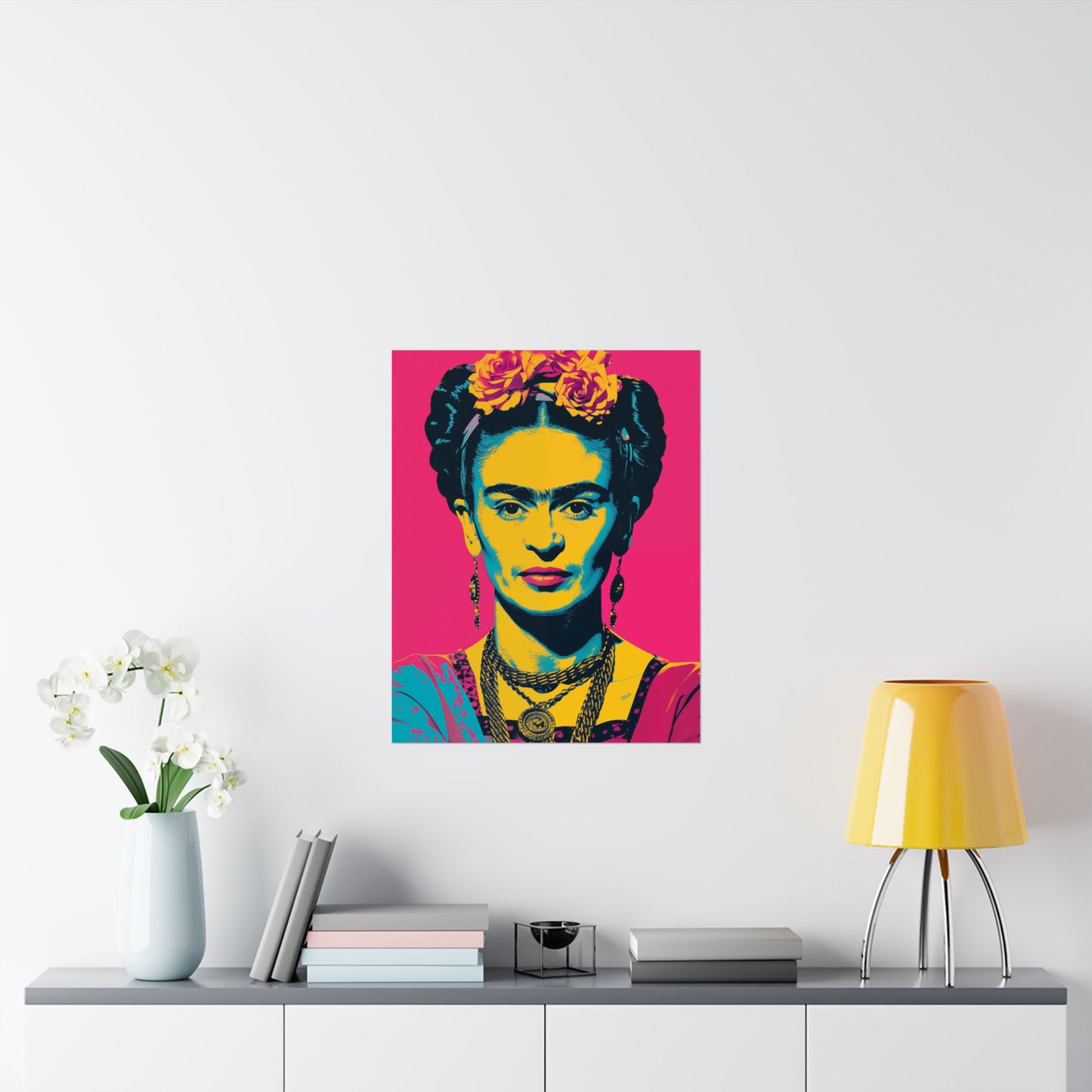 Póster Art Pop de Frida Kahlo para espacios creativos