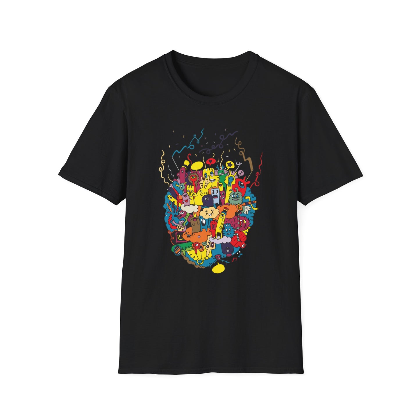 Funny Doodle Collage T-Shirt –  Quirky Style