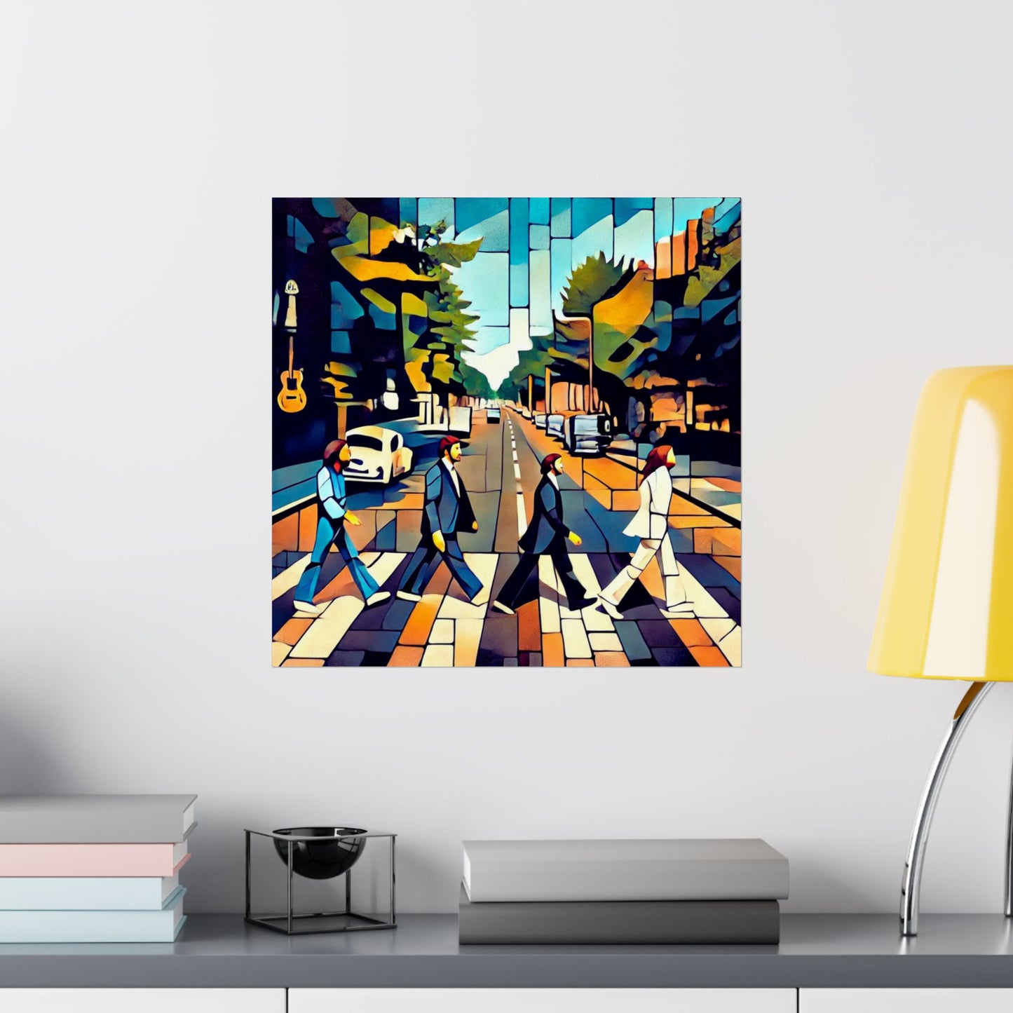 Abstract Beatles Poster - Art Decor for Music Lovers