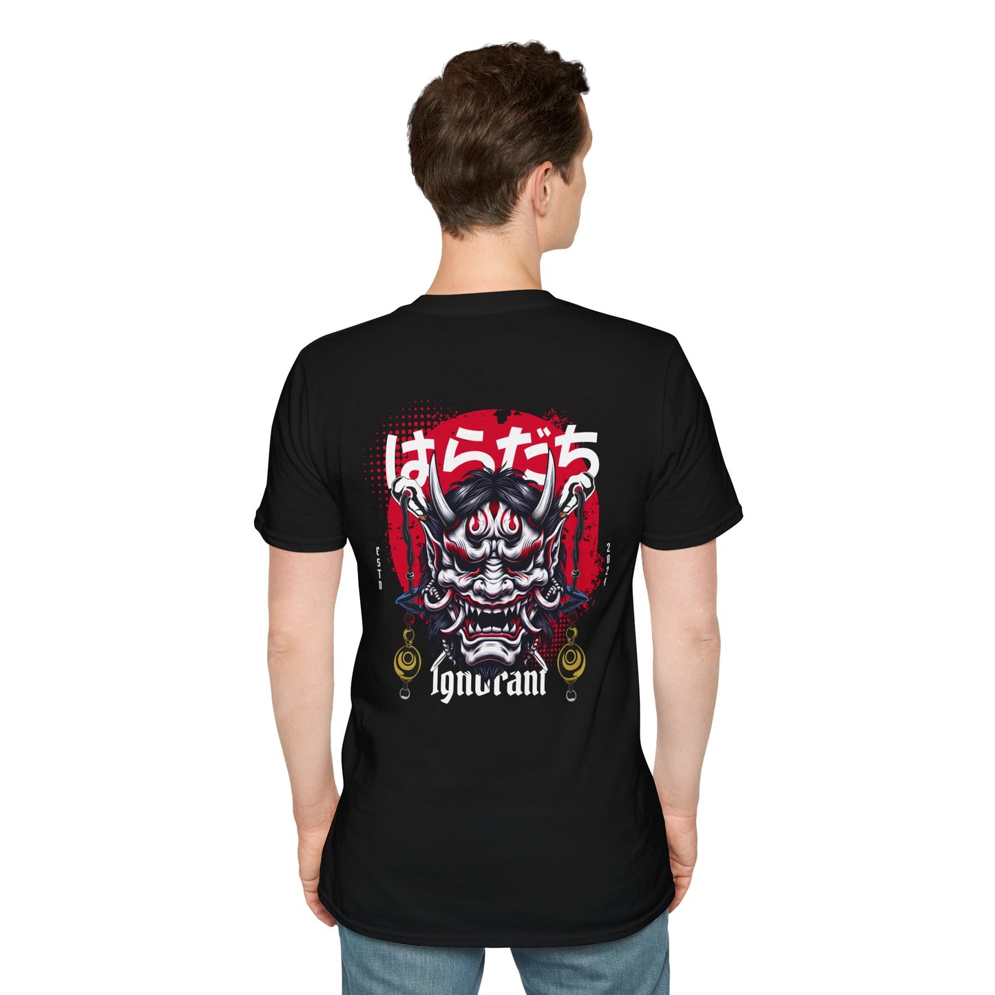 Japanese Oni Graphic T-Shirt – Bold Devil Mask Design