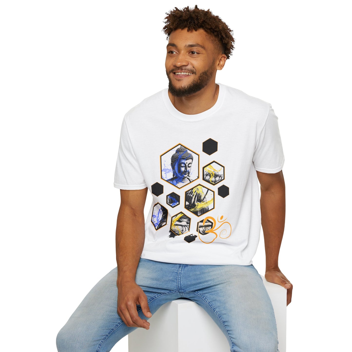 Camiseta de estilo suave con arte meditativo: gráfico de Buda