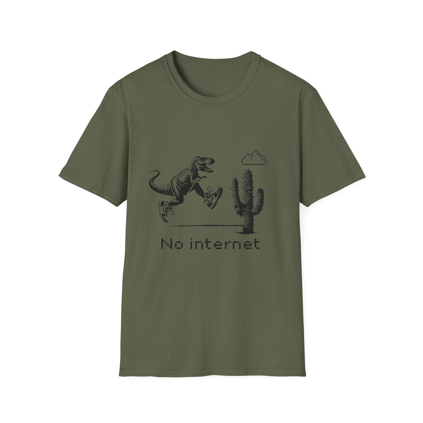 Camiseta sin internet: inspirada en el juego de dinosaurios de Google