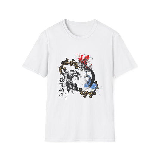 Camiseta japonesa con geisha y pez koi – Urbanstyle Japaneseart Softstyle Tee 