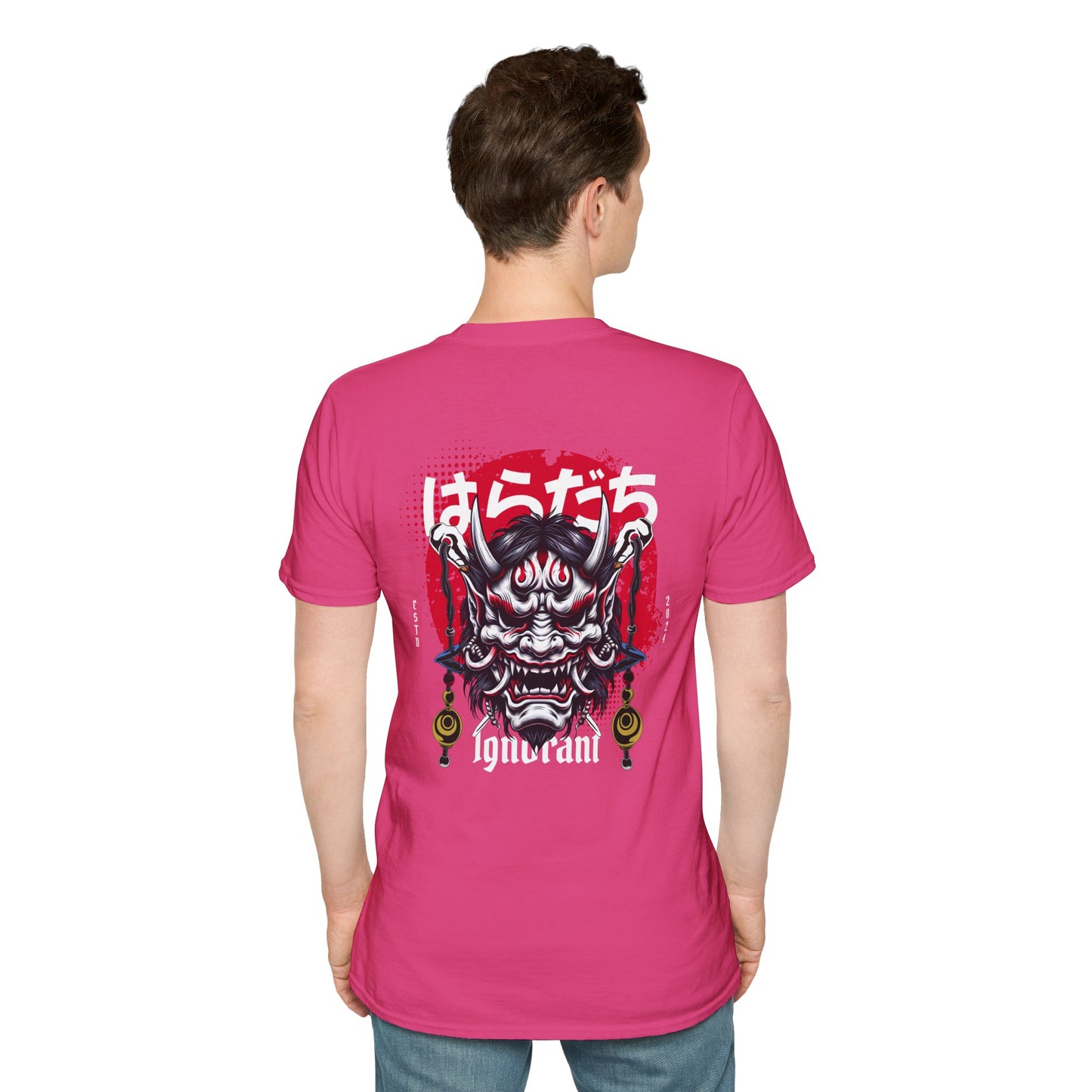 Japanese Oni Graphic T-Shirt – Bold Devil Mask Design