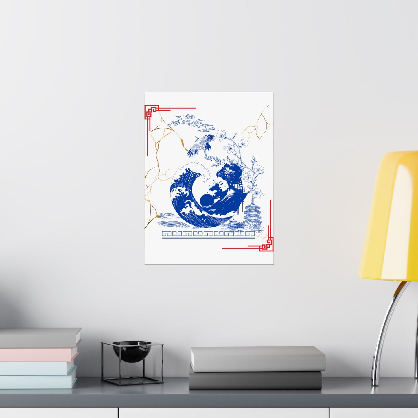 Japanese Culture Poster – Kintsugi Ceramic Design