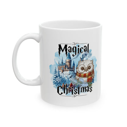 Taza de café navideña de Harry Potter