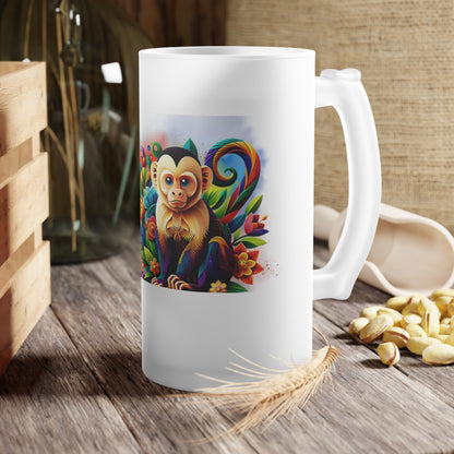 Colorful Jungle Monkey Beer Mug – Tropical Vibes