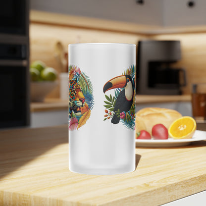 Jaguar & Toucan Beer Mug-  Tropical Vibes