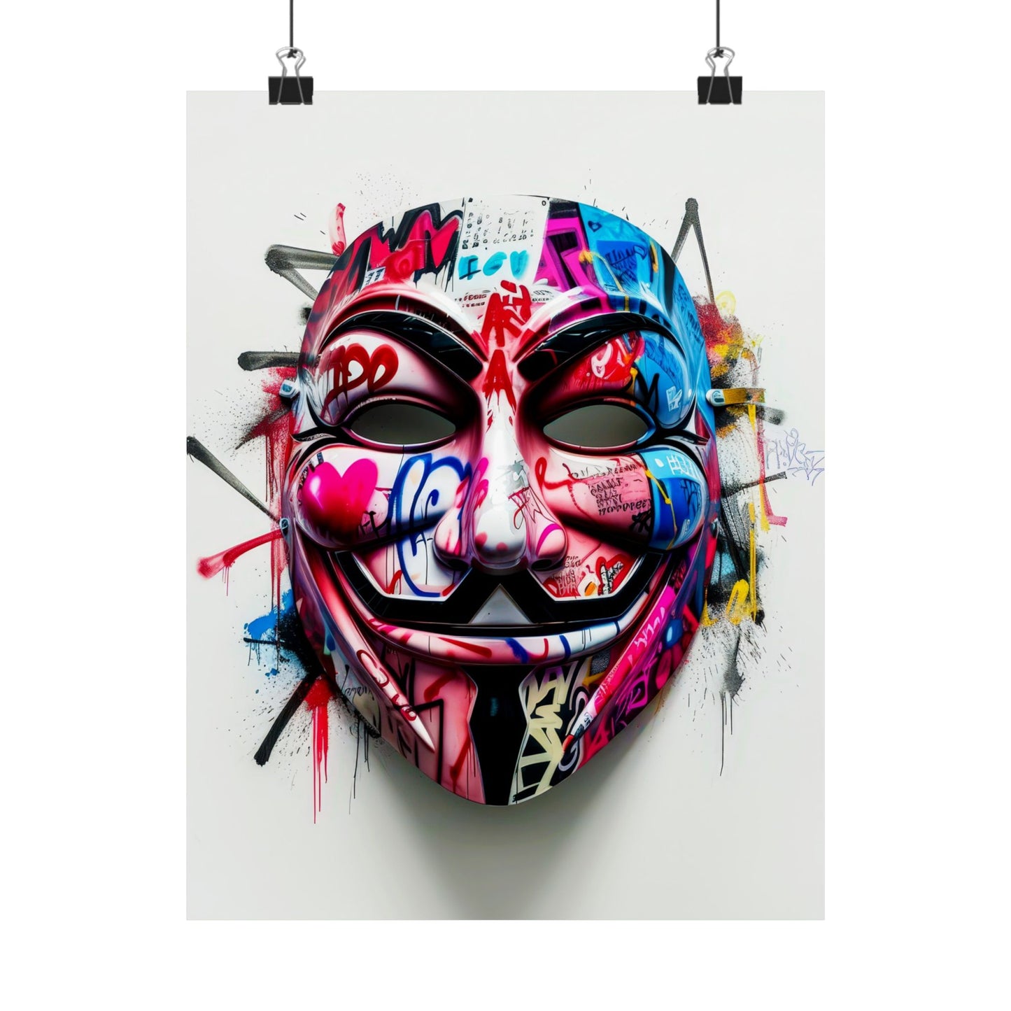 Guy Fawkes Mask - Artpop Urban Graffiti Poster