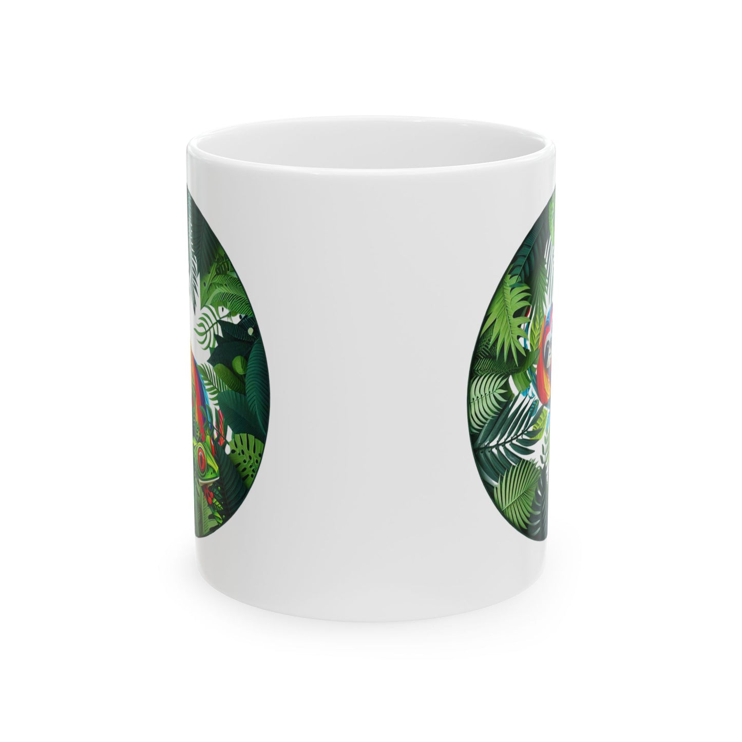 Taza de café con perezoso y rana - Tropical Vibes