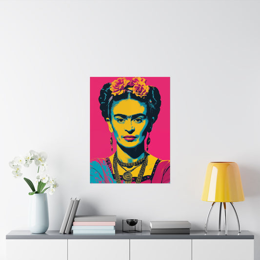 Frida Kahlo Art Pop Poster for Creative Spaces