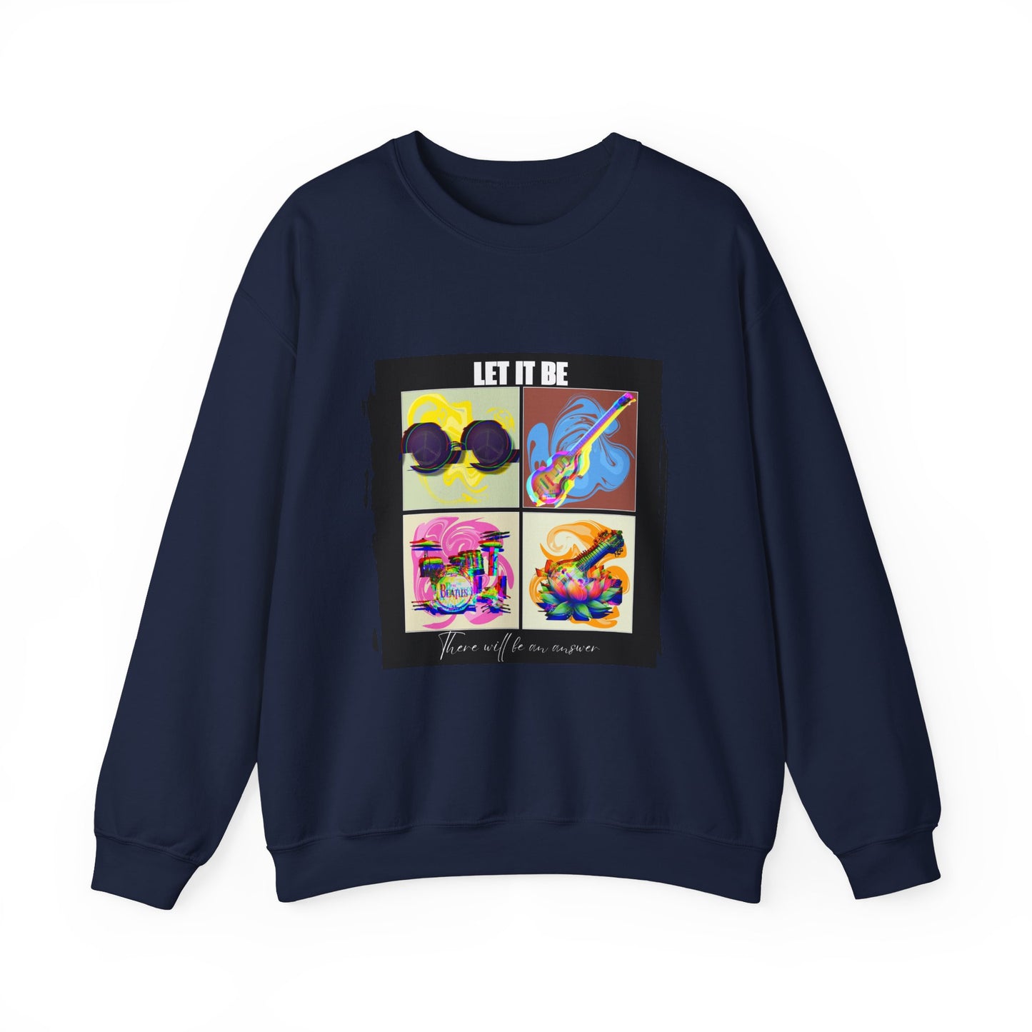 Sudadera vintage de cuello redondo «Let It Be» de los Beatles: tributo a una banda de rock