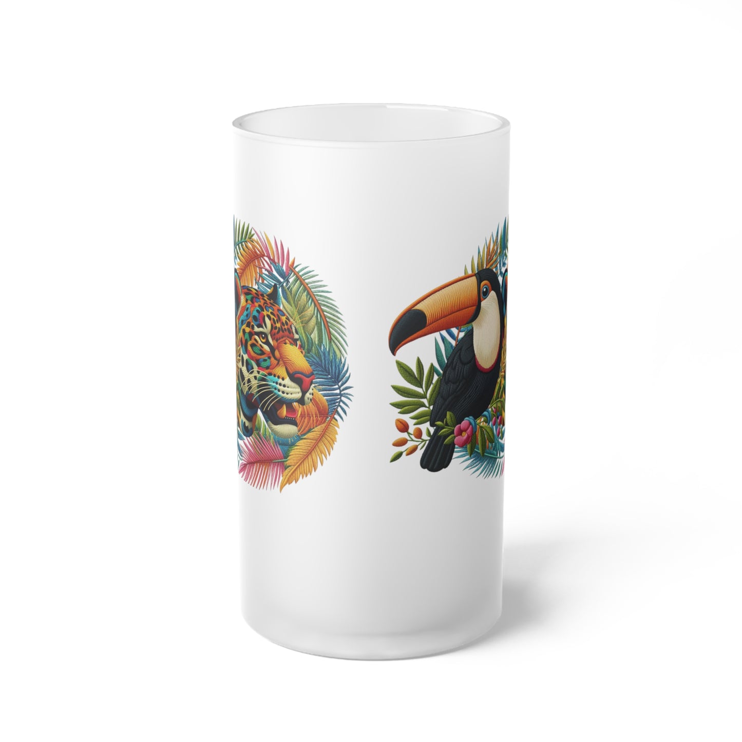 Jaguar & Toucan Beer Mug-  Tropical Vibes