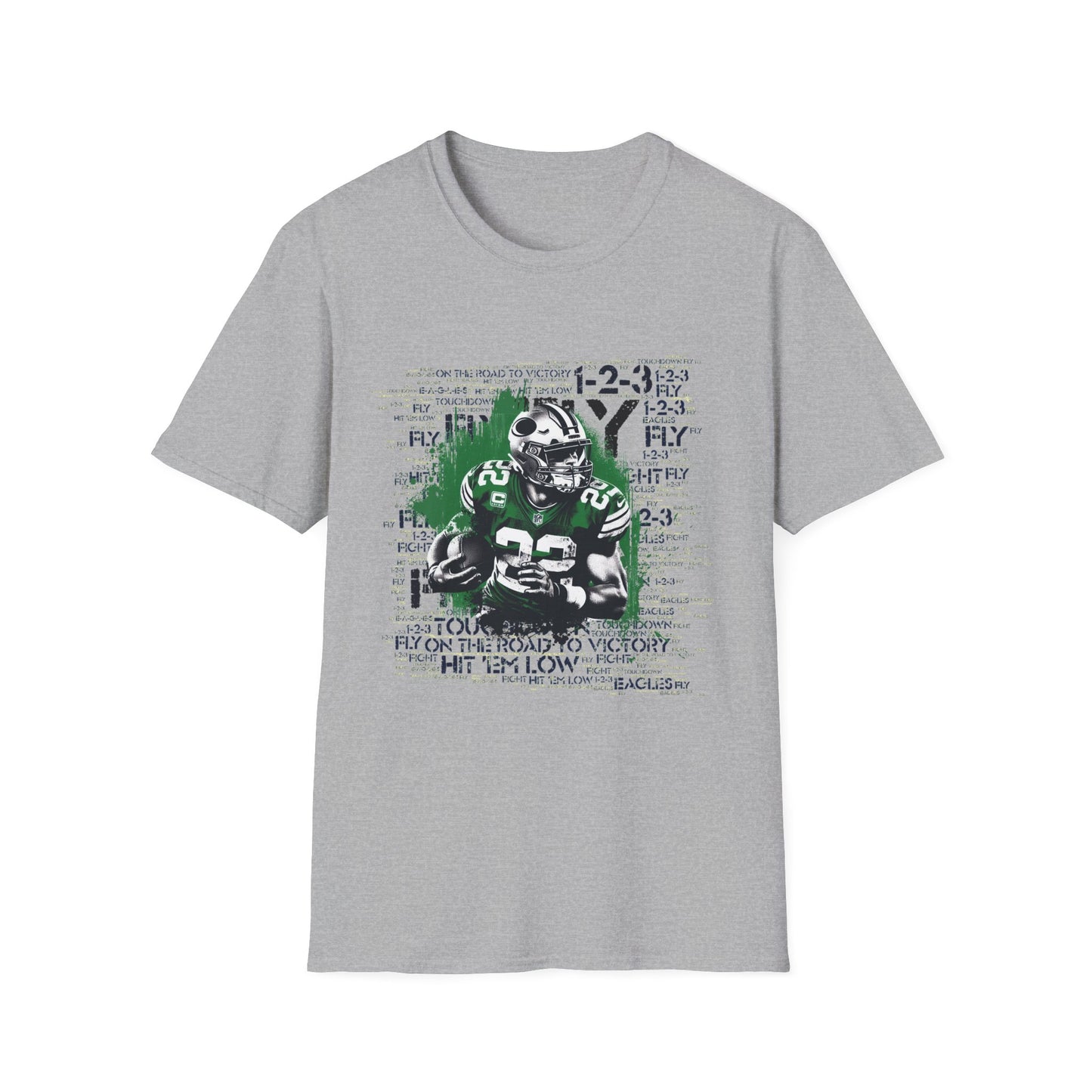 Fly Eagles Fly Grunge T-Shirt - Game Day Motivation