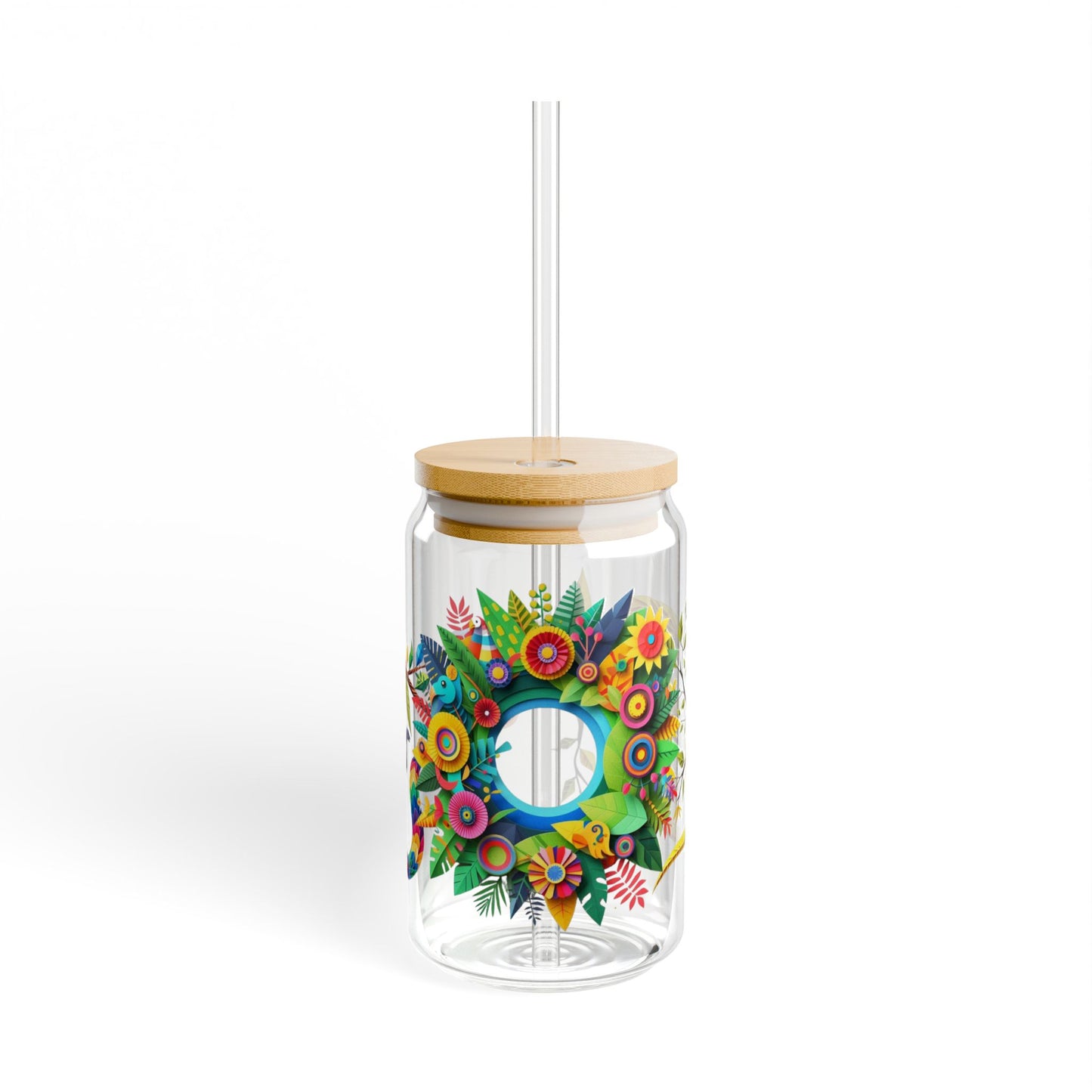 Monkey & Snake Sipper Glass – Tropical Vibes