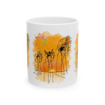 Taza de cerámica surrealista con elefante de Dalí: taza de café inspirada en Dalí