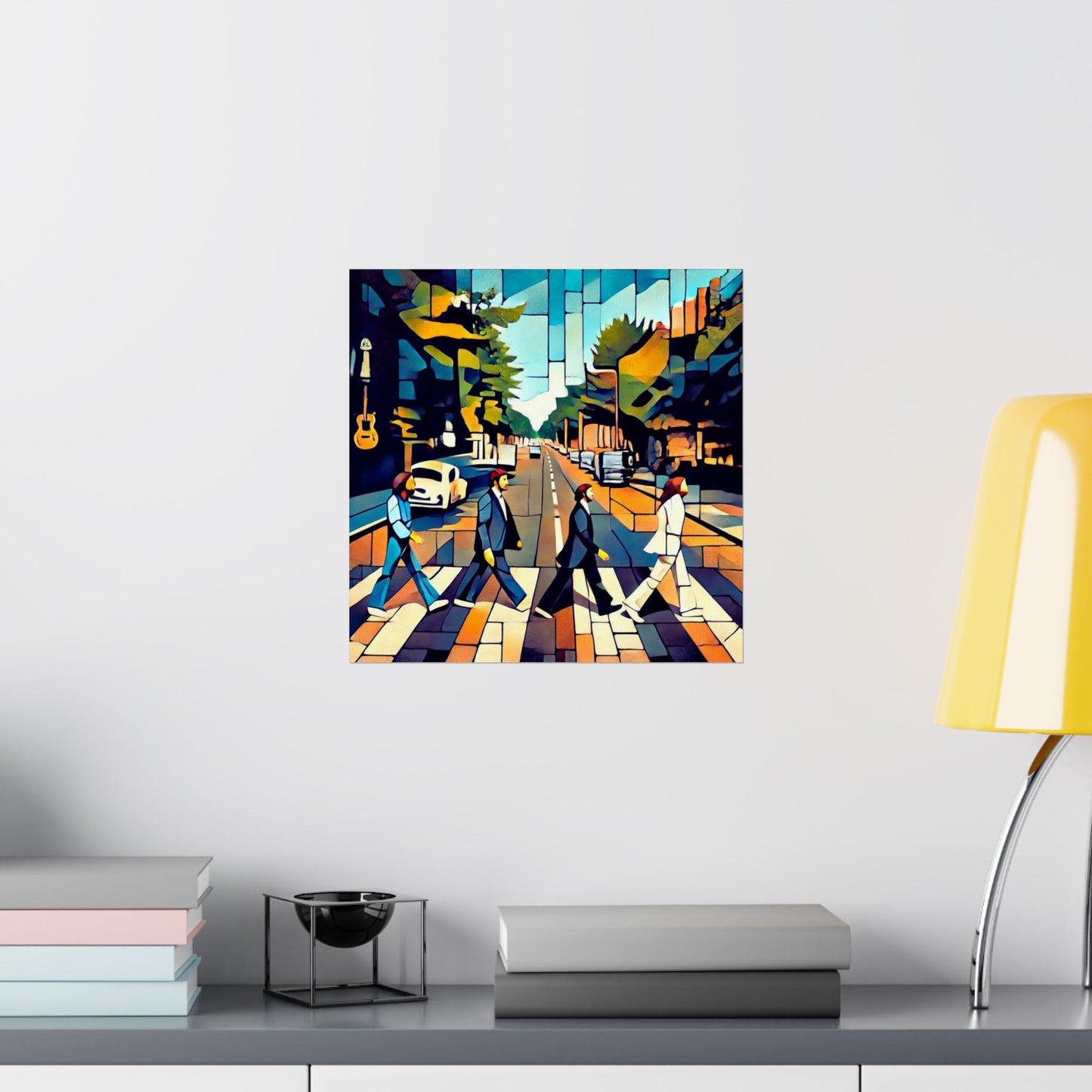 Abstract Beatles Poster - Art Decor for Music Lovers