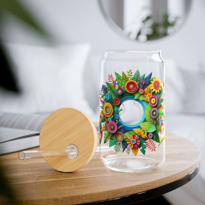 Monkey & Snake Sipper Glass – Tropical Vibes