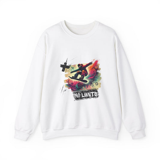 "Snowboard Crewneck Sweatshirt – Unisex for Snow & Extreme Sports"