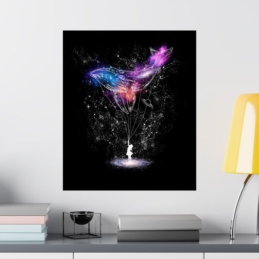 Cosmic Whale Poster – Surreal Art for Home Decor