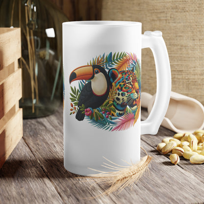 Jaguar & Toucan Beer Mug-  Tropical Vibes