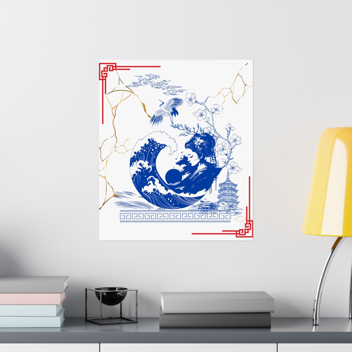 Japanese Culture Poster – Kintsugi Ceramic Design