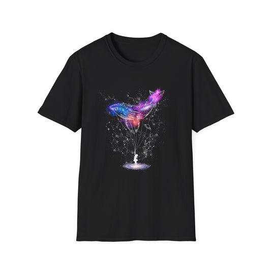 Cosmic Whale T-Shirt – Surreal Art Vibes