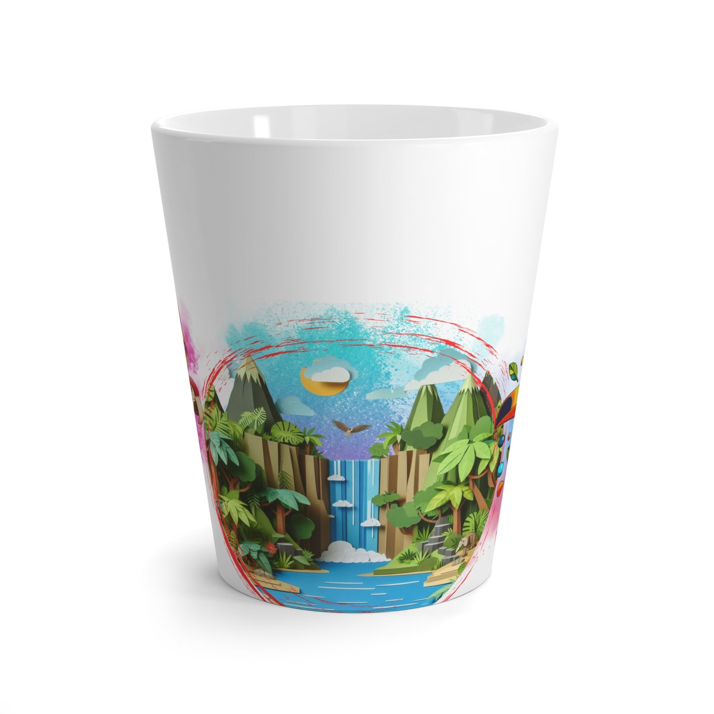 Macaw & Toucan Latte Mug - Tropical Vibes