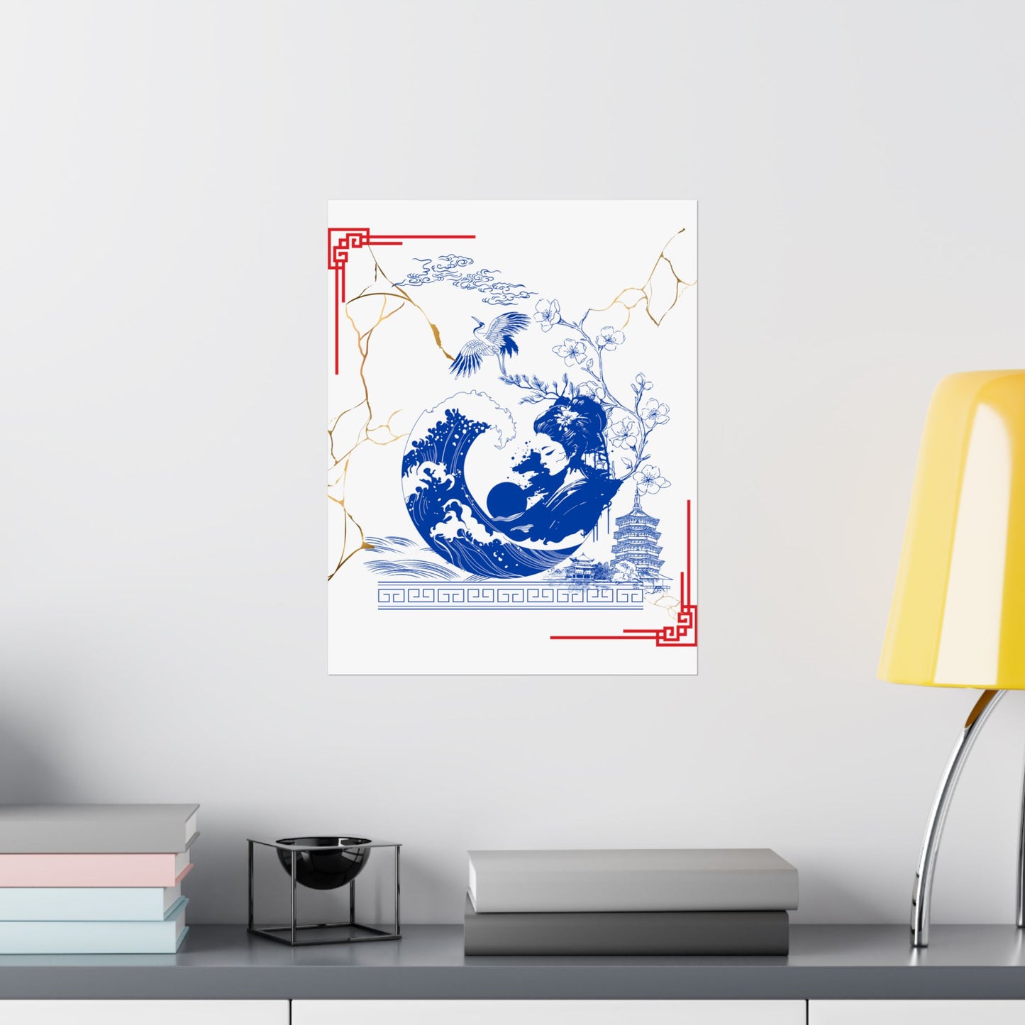 Japanese Culture Poster – Kintsugi Ceramic Design