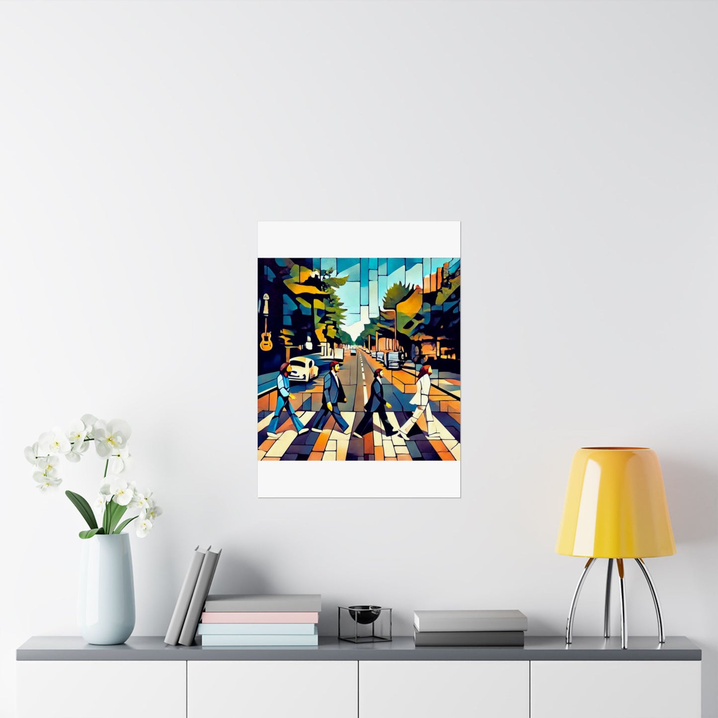 Abstract Beatles Poster - Art Decor for Music Lovers