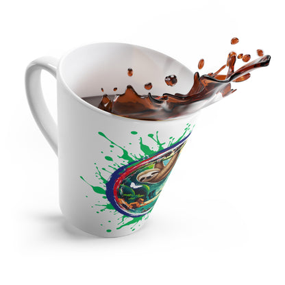 Taza de Latte con Encantador Perezoso – Vibra Tropical