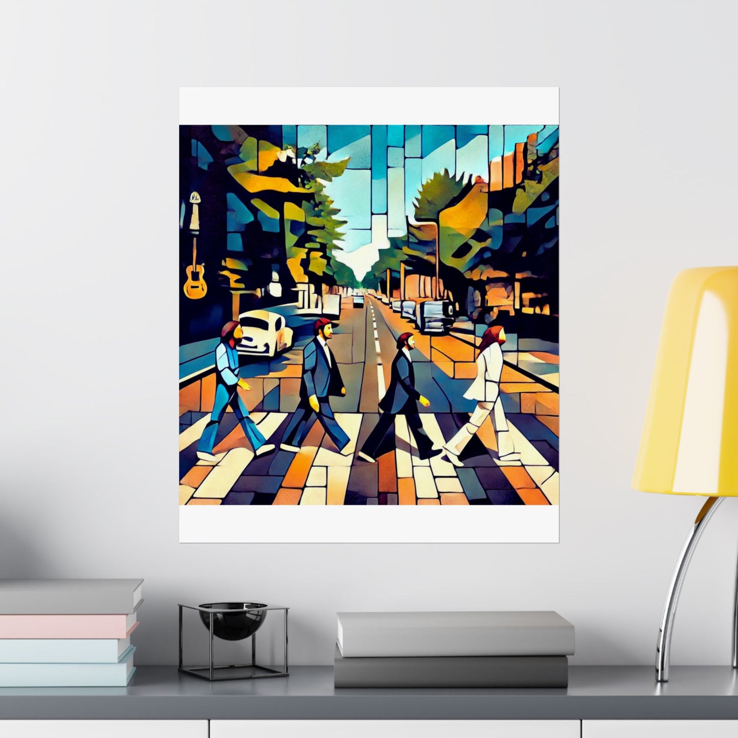 Abstract Beatles Poster - Art Decor for Music Lovers