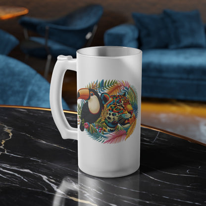 Jaguar & Toucan Beer Mug-  Tropical Vibes