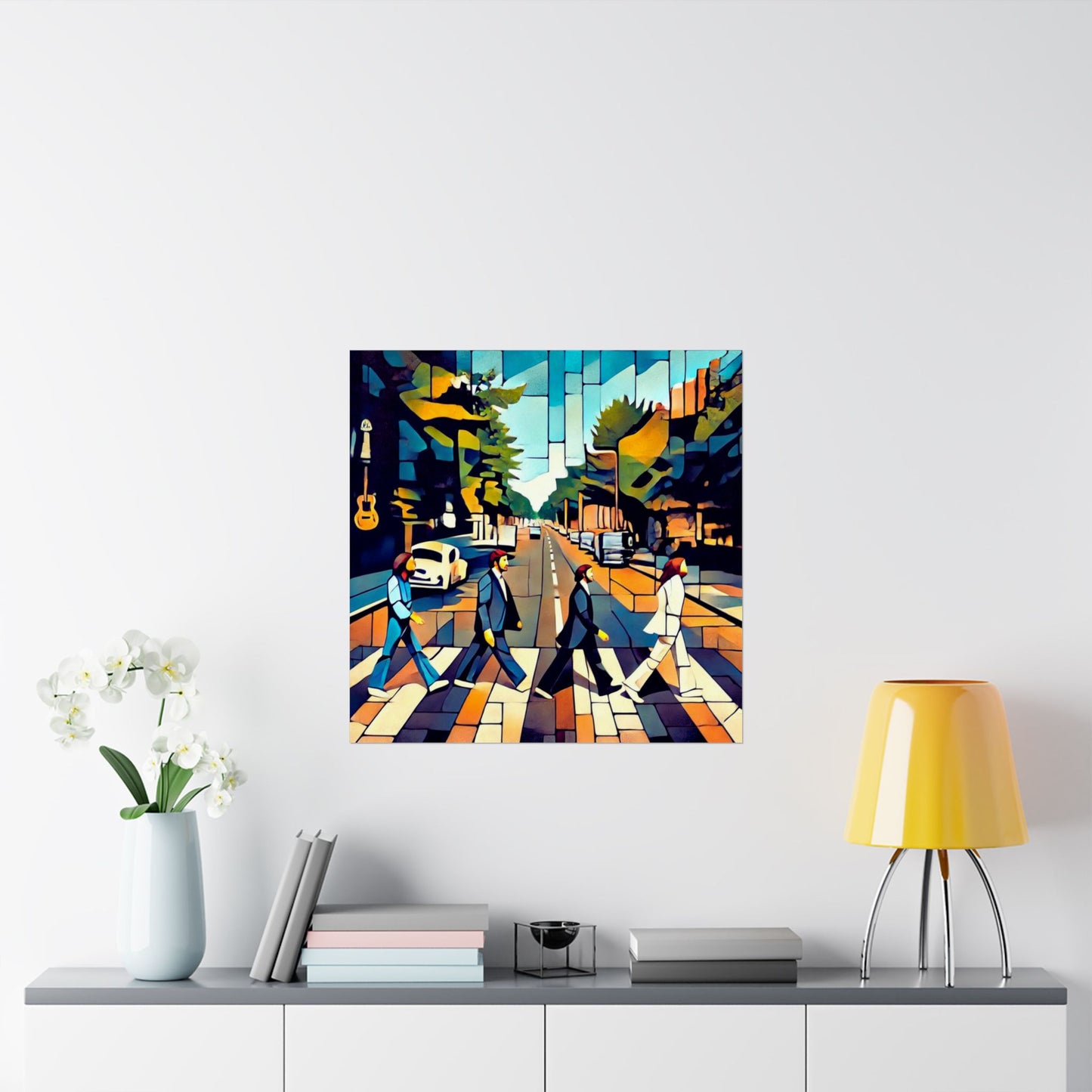 Abstract Beatles Poster - Art Decor for Music Lovers