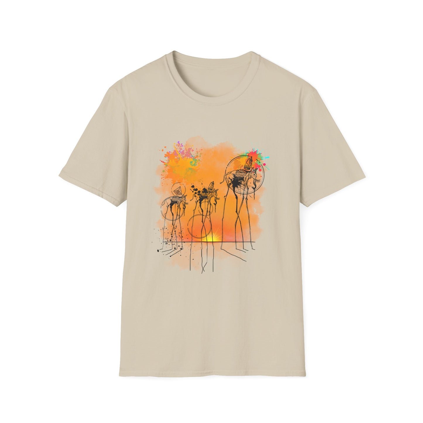 Camiseta surrealista con elefante de Dalí: diseño inspirado