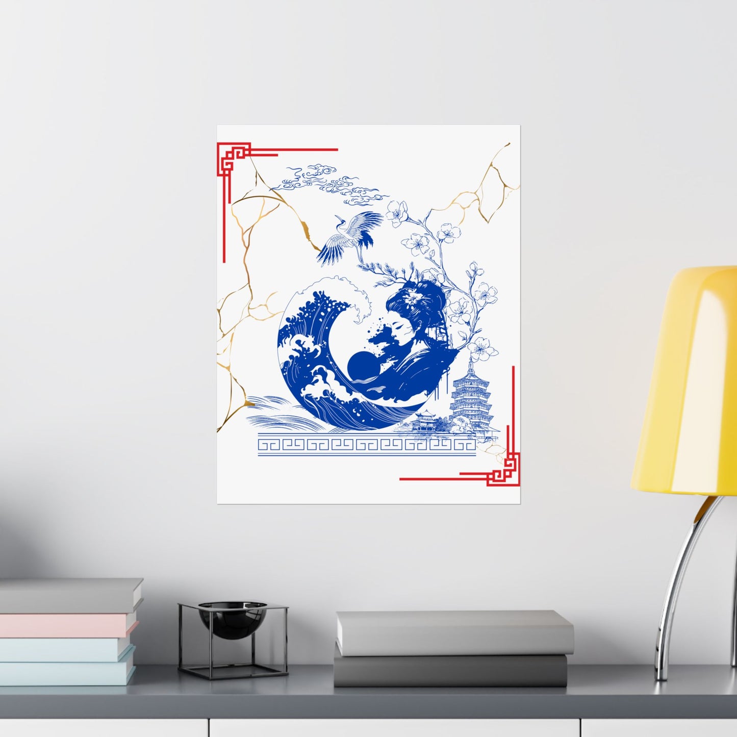 Japanese Culture Poster – Kintsugi Ceramic Design