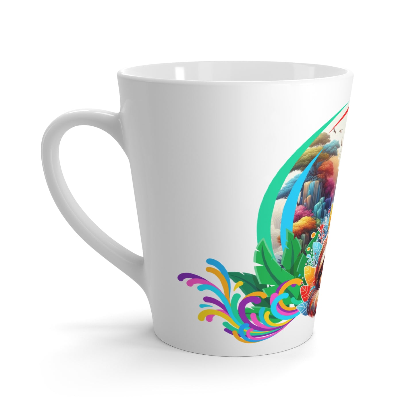 Taza de cerámica con diseño de perezoso – Vibras tropicales