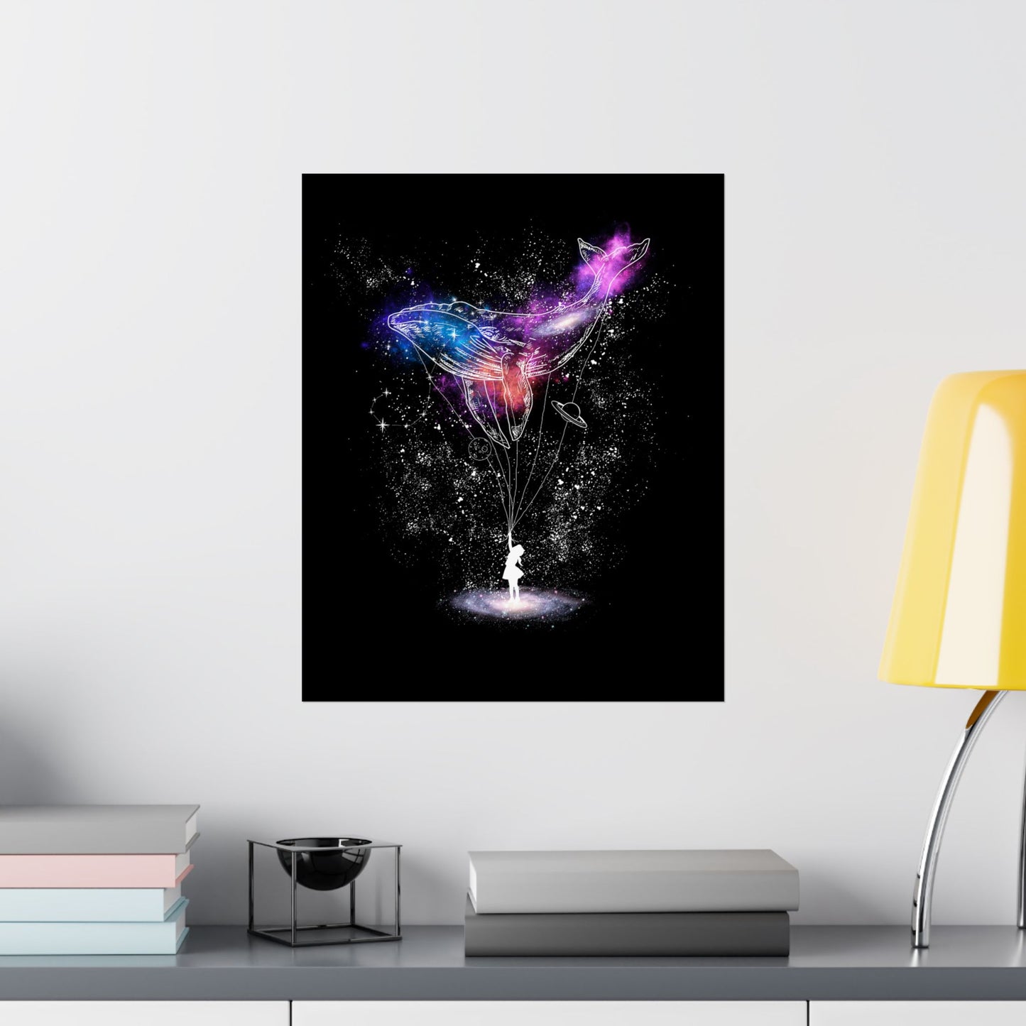 Cosmic Whale Poster – Surreal Art for Home Decor